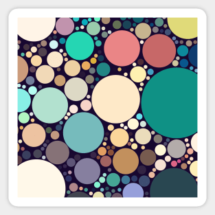 Multicolored Polka Dots Big and Small Sticker